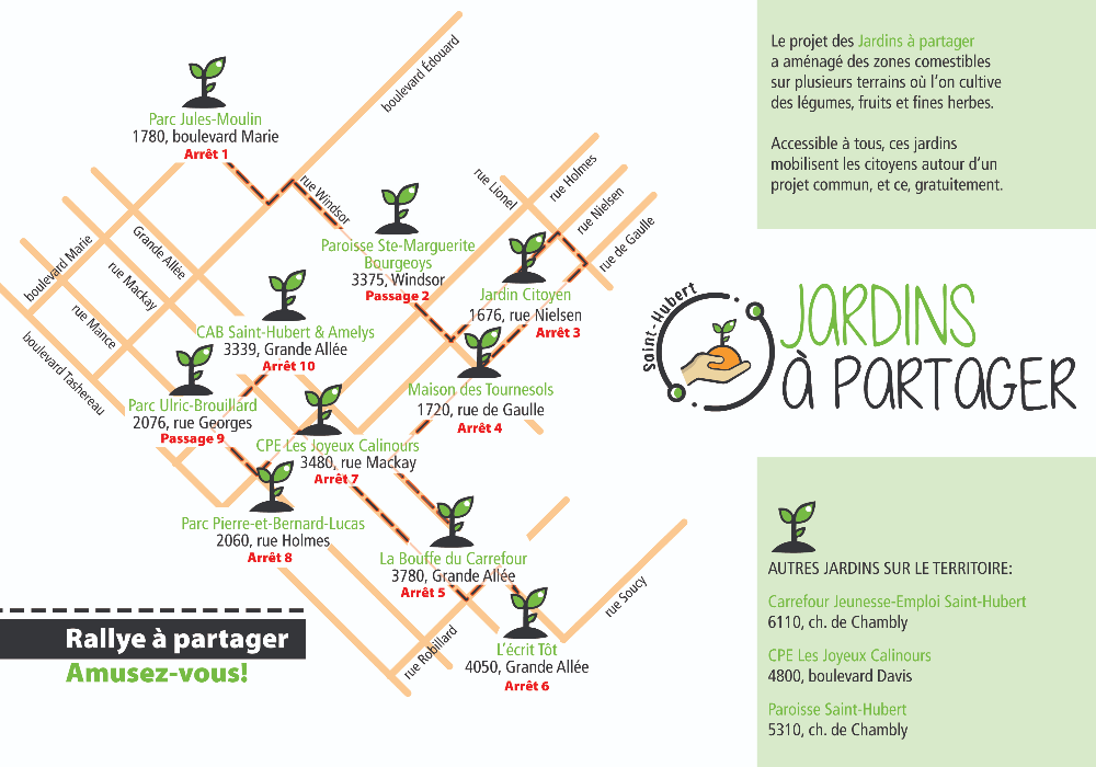 Rallye d&eacute;couverte gratuit des &laquo; Jardins &agrave; partager Saint-Hubert &raquo;